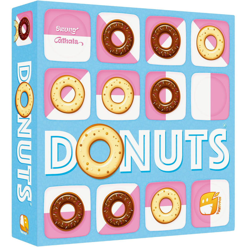 Funforge: Donuts - The Tasty & Tactical Clash for 2 Players, Placement Board Game, Abstract Adult & Family Game, Ages 8+, 10-15 Min