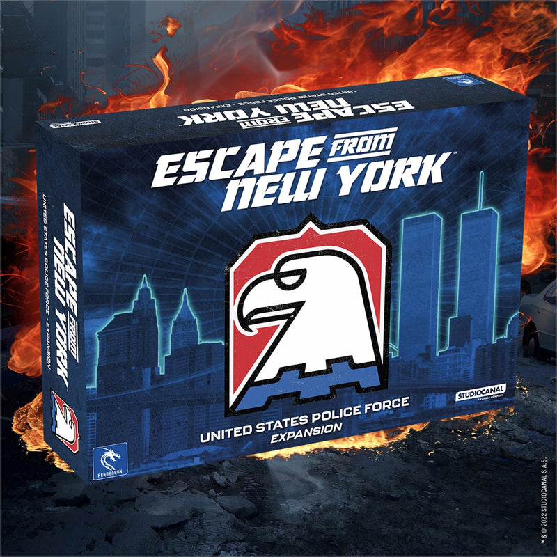 Pendragon Studios: Escape from New York: US Police Forces - Expansion - Hero Strategy Board Game Baed On The Movie, Ages 14+, 1-5 Players, 60 min