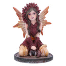 Poppy Red Crystal Fairy Figurine 9.5cm 2