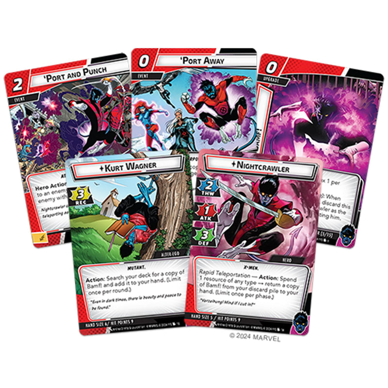 Fantasy Flight Games Marvel Champions The Card Game Nightcrawler Hero Pack - Superhero Strategy Game, Cooperative Game for Kids and Adults, Ages 14+, 1-4 Players, 45-90 Minute Playtime