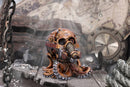 Octo Respiration Bronze Steampunk Skull 18cm 6