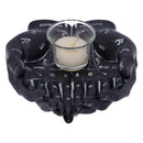 Palmists Guide Black Chiromancy Hands Candle Holder 22.3cm 3