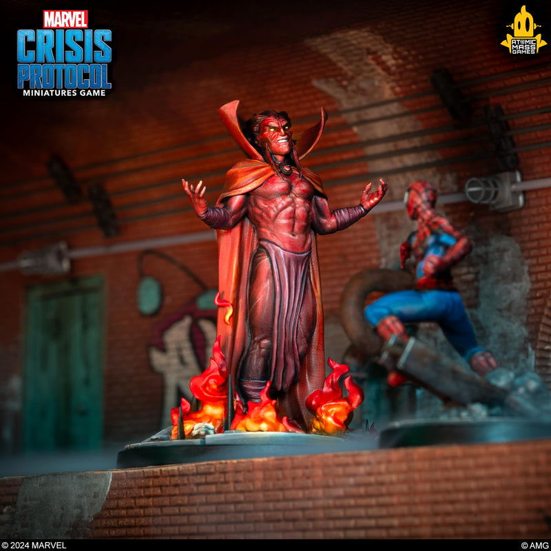 Atomic Mass Games Marvel: Crisis Protocol Mephisto Character Pack - Manipulator of The Battlefield! Tabletop Superhero Game, Ages 14+, 2 Players, 90 Minute Playtime, Made