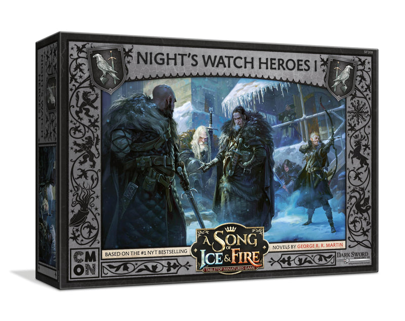 CMON A Song of Ice and Fire Tabletop Miniatures Game Night's Watch Heroes I Box Set - Command The Defenders of The Wall! Strategy Game for Adults, Ages 14+, 2+ Players, 45-60 Minute Playtime, Made