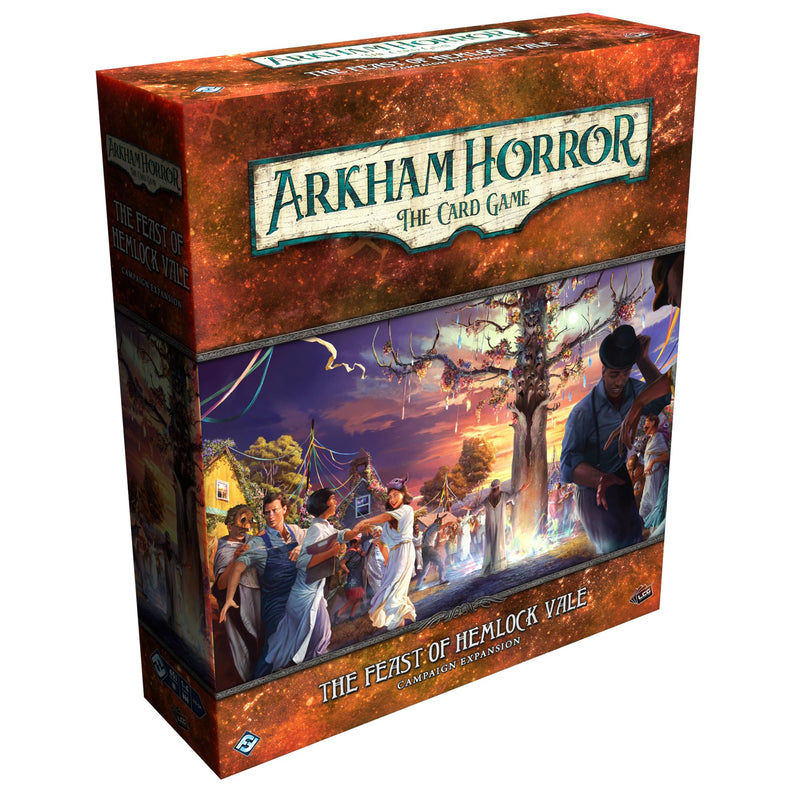 Arkham Horror The Card Game The Feast of Hemlock Vale CAMPAIGN EXPANSION - Discover a Mysterious Forbidden Isle! Cooperative LCG, Ages 14+, 1-4 Players, 1-2 Hour Playtime, Made by Fantasy Flight Games