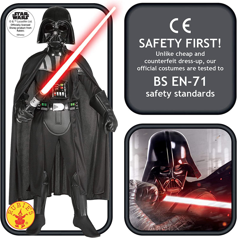 Darth Vader Star Wars Child Deluxe Costume and Mask 3 rub-882014S MAD Fancy Dress