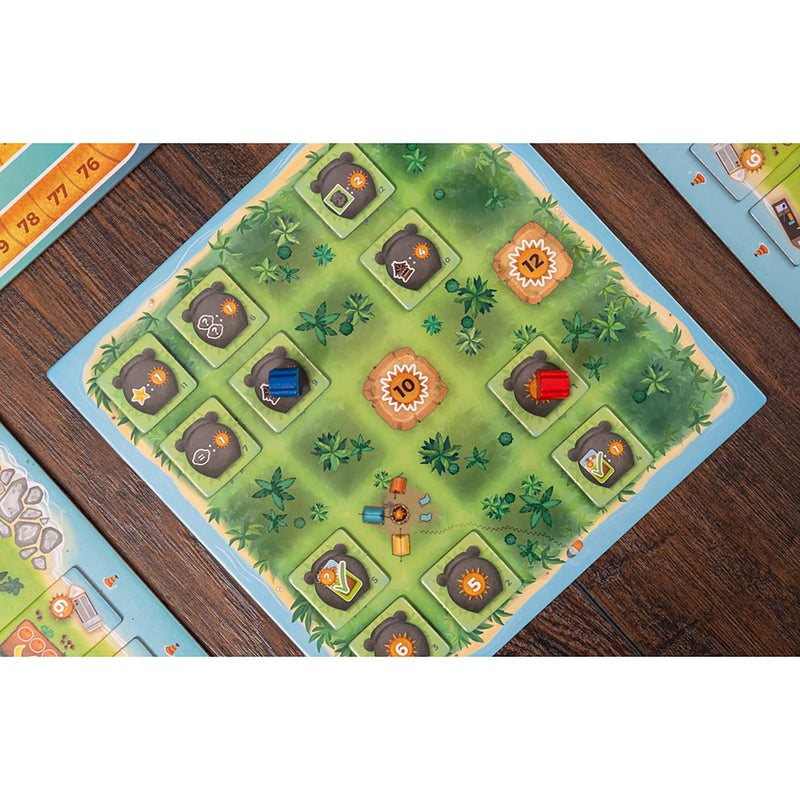 Capstone Games: Juicy Fruits: Mystic Island - Expansion, Strategy Board Game, 3 New Modules, Bonus Tiles, New Tokens, Ages 10+, 1-4 Players, 30 Min