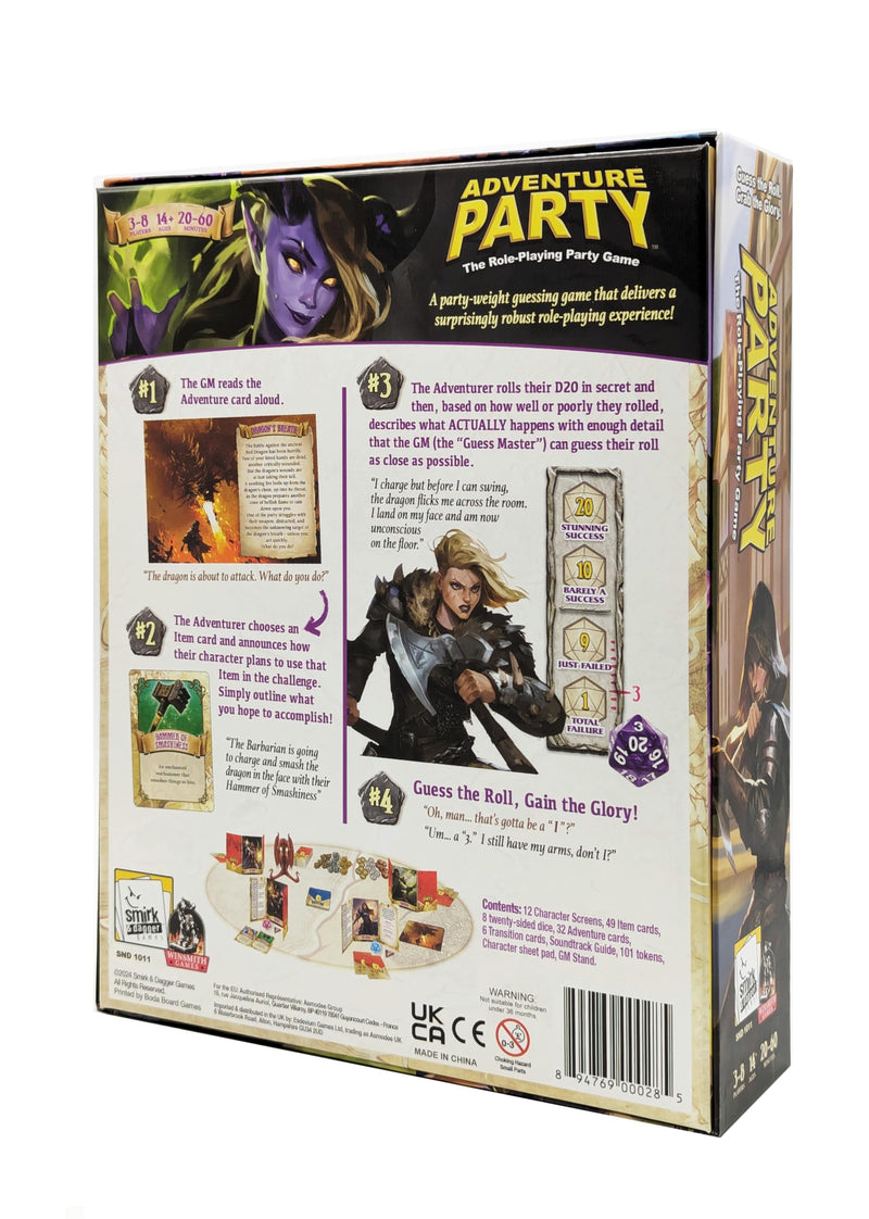 Adventure Party: The Role Playing Party by Smirk & Dagger, Party Board Game, for 3 to 8 Players and Ages 14+