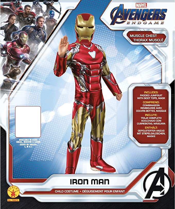 Iron Man Avengers Endgame Deluxe Boys Costume 7 MAD Fancy Dress