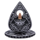 Black and White Spirit Board Planchette Backflow Incense Burner 15cm 4