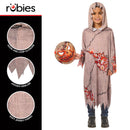Pumpkin Goblin Kids Hooded Robe and Mask 6