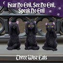 Three Wise Felines Black Cat Figures 8.5cm 5