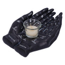Palmists Guide Black Chiromancy Hands Candle Holder 22.3cm 2