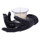 Palmists Prediction Black Chiromancy Hand Candle Holder 18.3cm 4