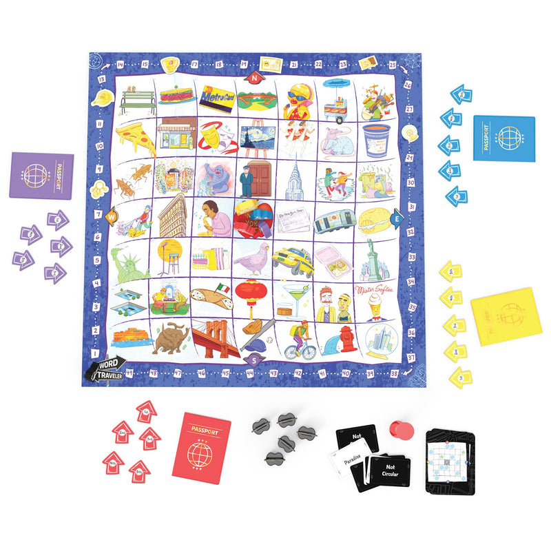 Word Traveler Board Game - Interactive Family Game, Perfect for Game Nights, Parties & Holiday Gatherings, Fun for Kids & Adults, Ages 10+, 2-5 Players, 30-45 Minute Playtime, Made by Office Dog