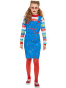Chucky Costume Licensed Child Blue Dress Matching Multi Coloured Top 4