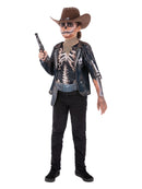 Skeleton Cowboy Costume Top Neckerchief and Holster Belt 1