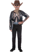 Skeleton Cowboy Costume Top Neckerchief and Holster Belt 2