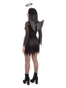 Fallen Dark Angel Costume Dress Wings and Halo for Women 2
