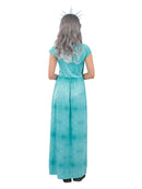 Liberty Death Costume Statue Ladies Blue Dress and Headpiece 3