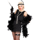 Black Garter With Bow & Diamante Heart