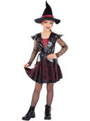 Punk Witch Costume Dress and Hat for Girls 3