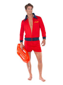 Lifeguard Costume Mens Red Jacket and Shorts 1
