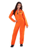 Escaped Prisoner Costume Orange Boiler Suit for Ladies 1