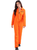 Escaped Prisoner Costume Orange Boiler Suit for Ladies 3
