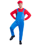 Red Plumber Super Mario Costume for Men 1