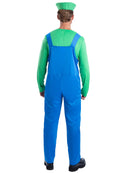 Green Plumber Costume Luigi Outfit for Men 2