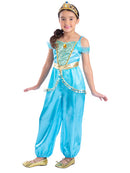 Arabian Princess Costume Jasmine Dress with Tiara for Girls 1