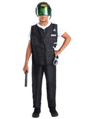 Swat Costume with Vest Hat and 4 Piece Toy Set 1