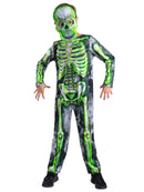 Glow Skeleton Costume with Mask for Kids 4