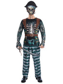 Skeleton Pirate Captain Costume for Men 1