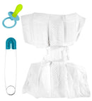 Blue Baby Set  Diaper, Pin, Pacifier 