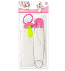 Pink Baby Set  Diaper, Pin, Pacifier 