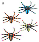 Set Of 4 Color Spiders 7,5 Cm - 4 Colors Ass.
