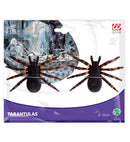 2 Flocked Tarantulas 10 Cm