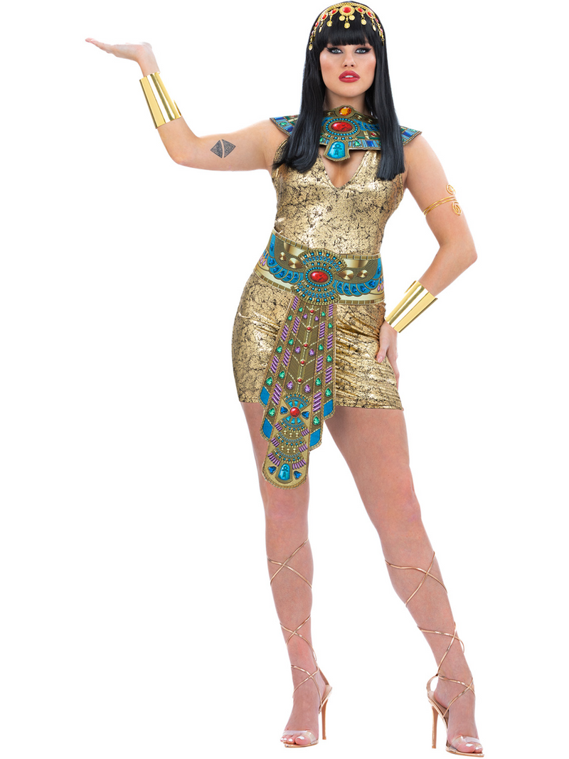 Fever Egyptian Costume for Women The Mummy Gold Dress