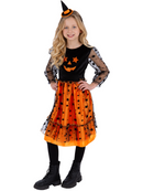 Pumpkin Dress with Headband for Kids