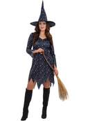 Moon and Stars Witch Costume Dress for Women