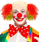 Deluxe Clown Headpiece With Multicolor Curly Hair