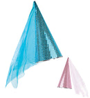 Sequin Fairy Hat With Veil Lightblue & Light Pink Ass.
