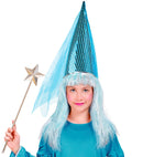 Sequin Fairy Hat With Veil Lightblue & Light Pink Ass.