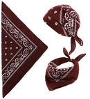 Brown Bandana 55X55 Cm - 100% Cotton