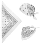 White Bandana 55X55 Cm - 100% Cotton