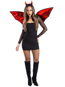 Red Iridescent Devil Kit Wings and Headband 1