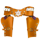 Brown Deluxe Cowboy Double Pistolholster Adult Size