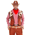 Brown Deluxe Cowboy Double Pistolholster Adult Size